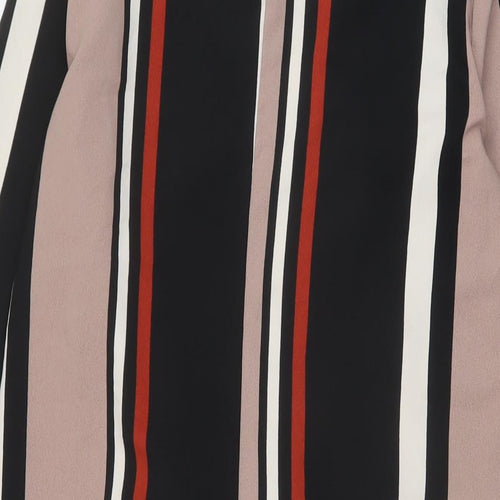 River Island Womens Multicoloured Striped Polyester Sheath Size 10 Round Neck Pullover