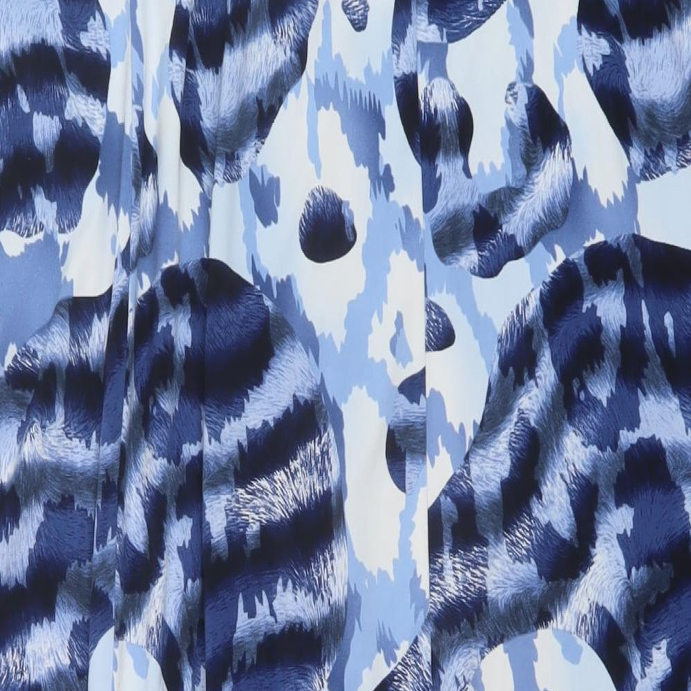 Ana Capri Womens Black Geometric Polyester A-Line Skirt Size 18