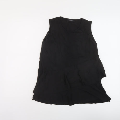 Autograph Womens Black Viscose Basic Tank Size 10 Round Neck