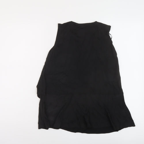 Autograph Womens Black Viscose Basic Tank Size 10 Round Neck