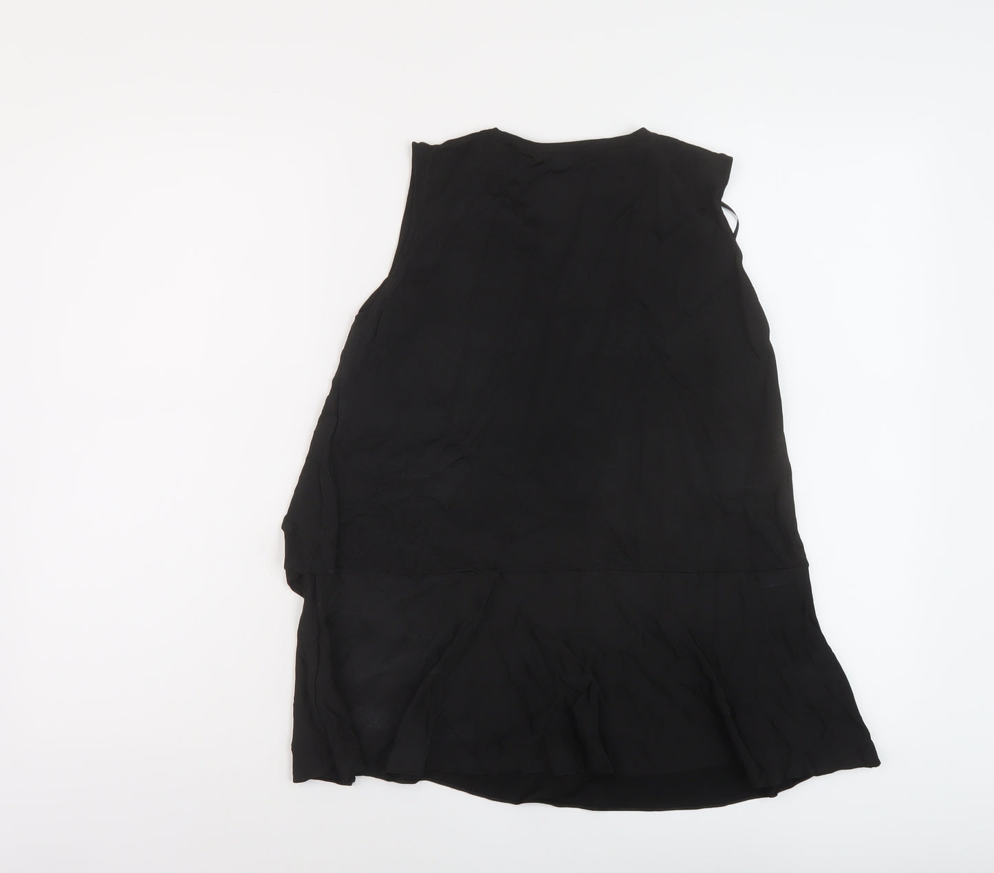 Autograph Womens Black Viscose Basic Tank Size 10 Round Neck