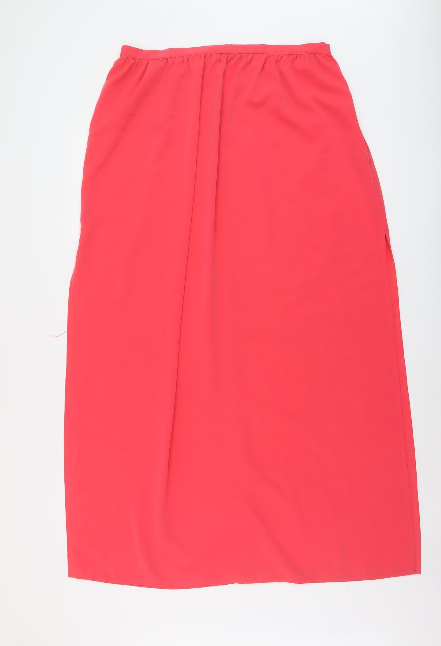 Topshop Womens Pink Polyester A-Line Skirt Size 16 Zip