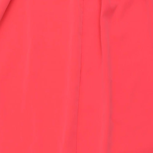Topshop Womens Pink Polyester A-Line Skirt Size 16 Zip