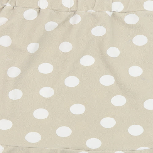 Boohoo Womens Beige Polka Dot Polyester Mini Skirt Size 24