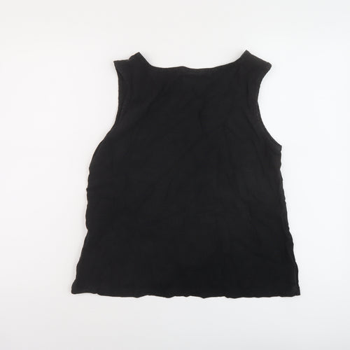 NEXT Womens Black Viscose Basic Tank Size 10 V-Neck