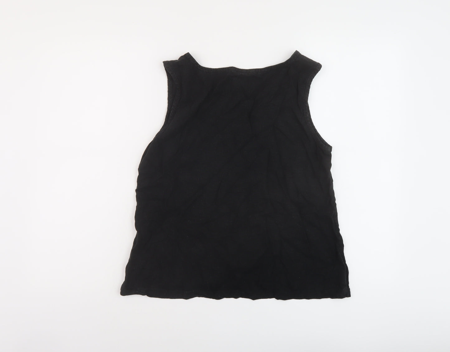 NEXT Womens Black Viscose Basic Tank Size 10 V-Neck
