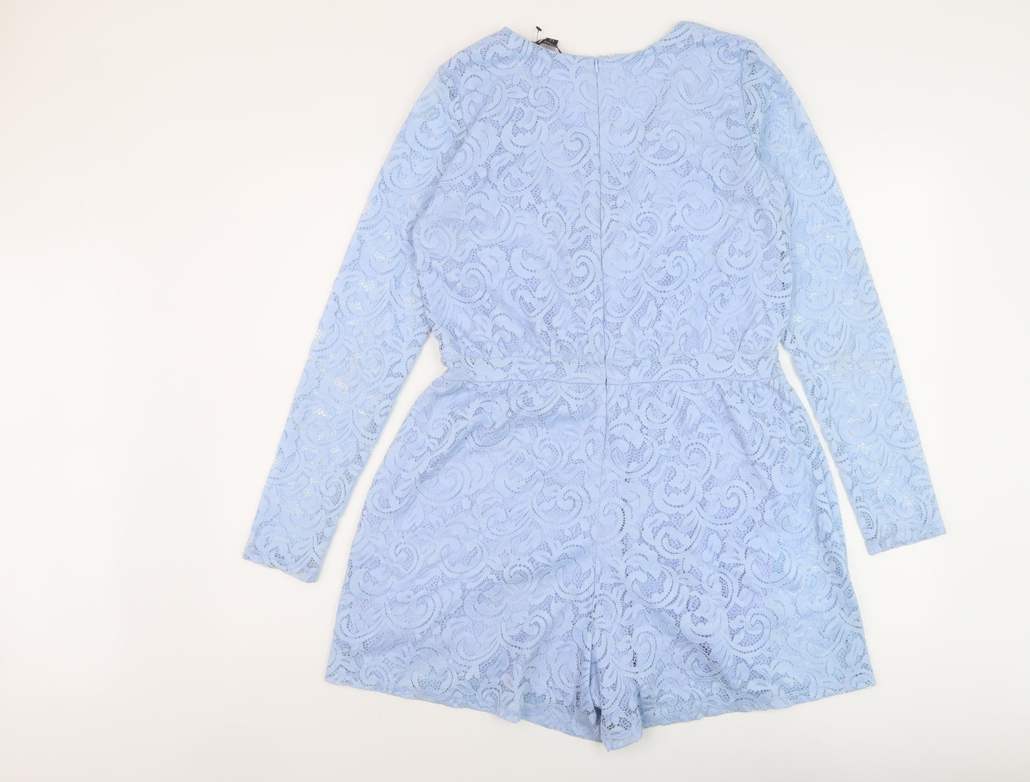 Therapy Womens Blue Nylon Playsuit One-Piece Size 12 Zip