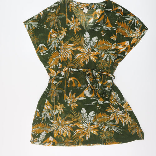 H&M Womens Green Geometric Polyester Cover Up Size S