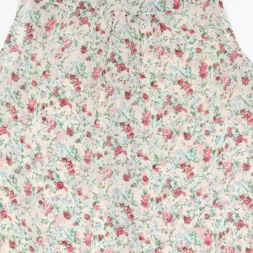 New Look Womens Multicoloured Floral Polyester Camisole Blouse Size 10 Collared