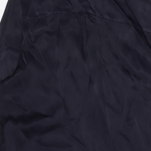 H&M Womens Blue Viscose Shirt Dress Size 10 Collared Button