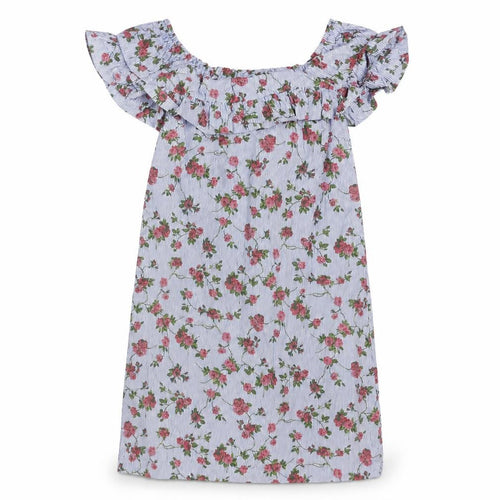 Stradivarius Womens Blue Geometric Cotton Mini Size S Boat Neck Pullover - Stripe Floral Print Fril