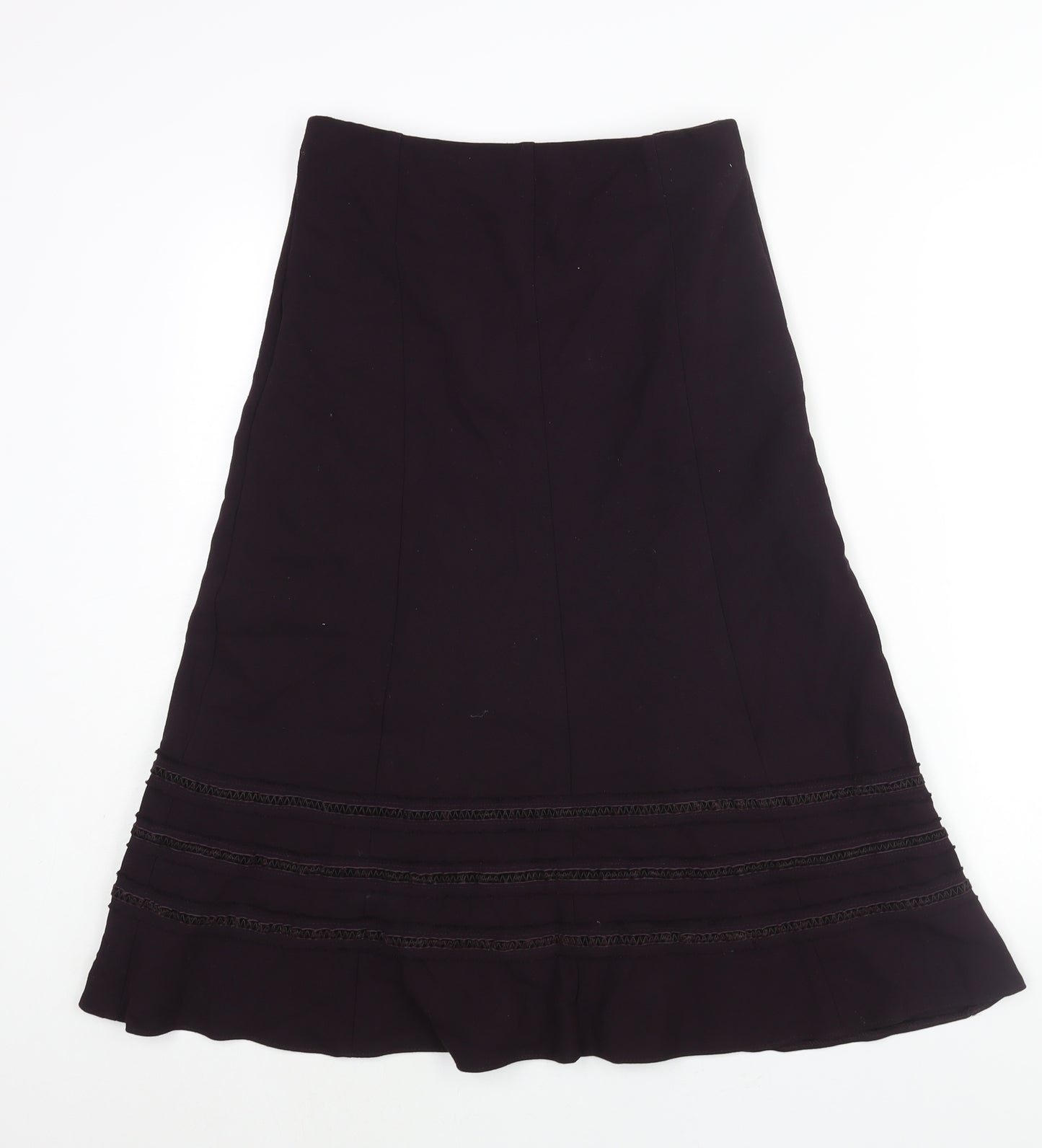 Marks and Spencer Womens Purple Polyester A-Line Skirt Size 14