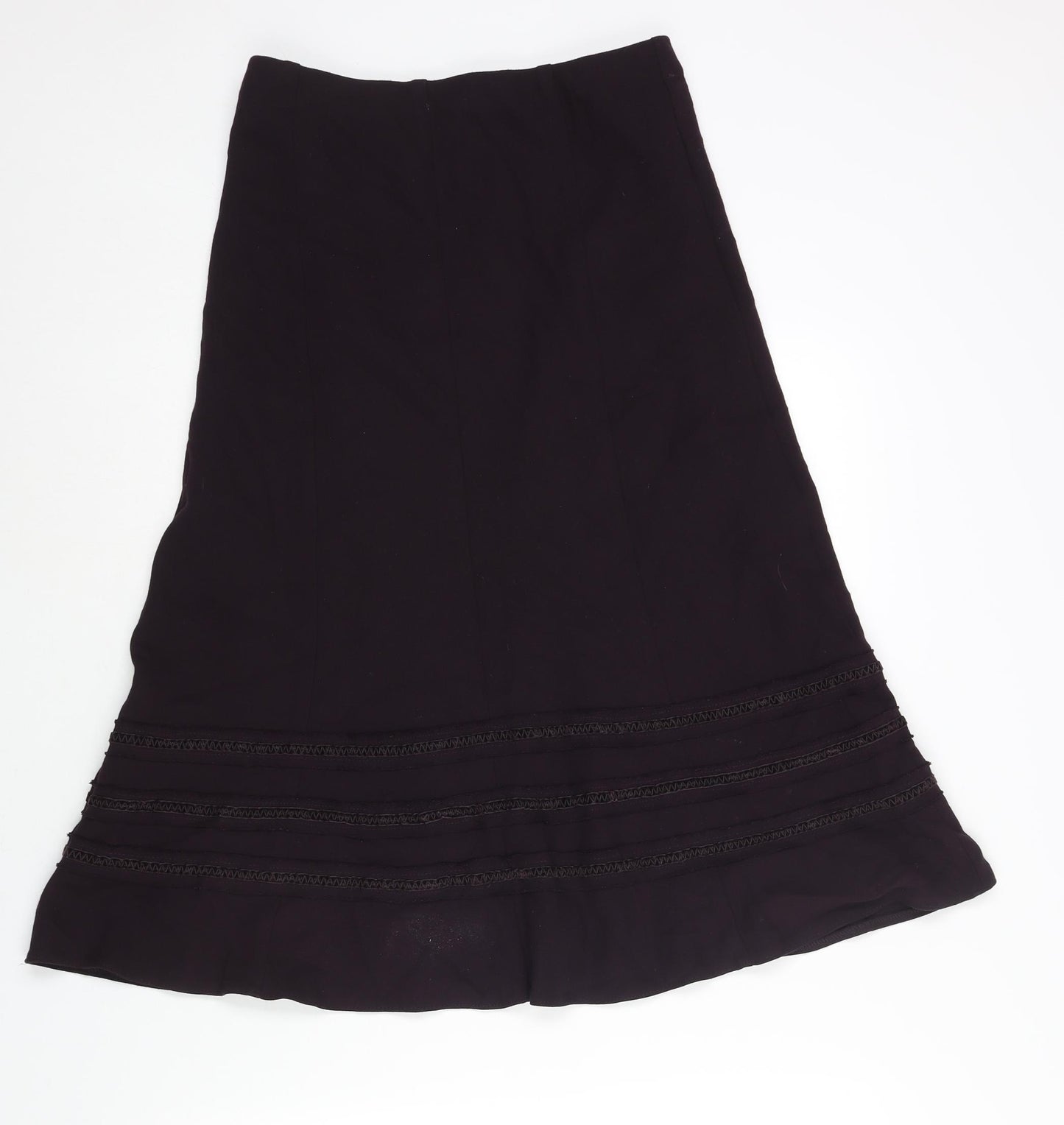 Marks and Spencer Womens Purple Polyester A-Line Skirt Size 14