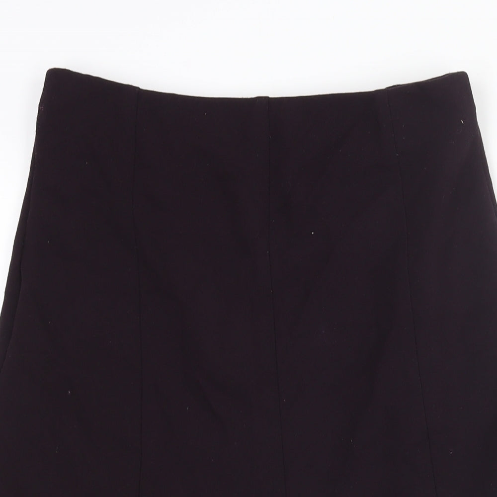 Marks and Spencer Womens Purple Polyester A-Line Skirt Size 14