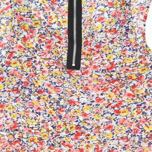 Cameo Rose Womens Multicoloured Geometric Polyester Camisole Blouse Size 14 Scoop Neck - Floral Print