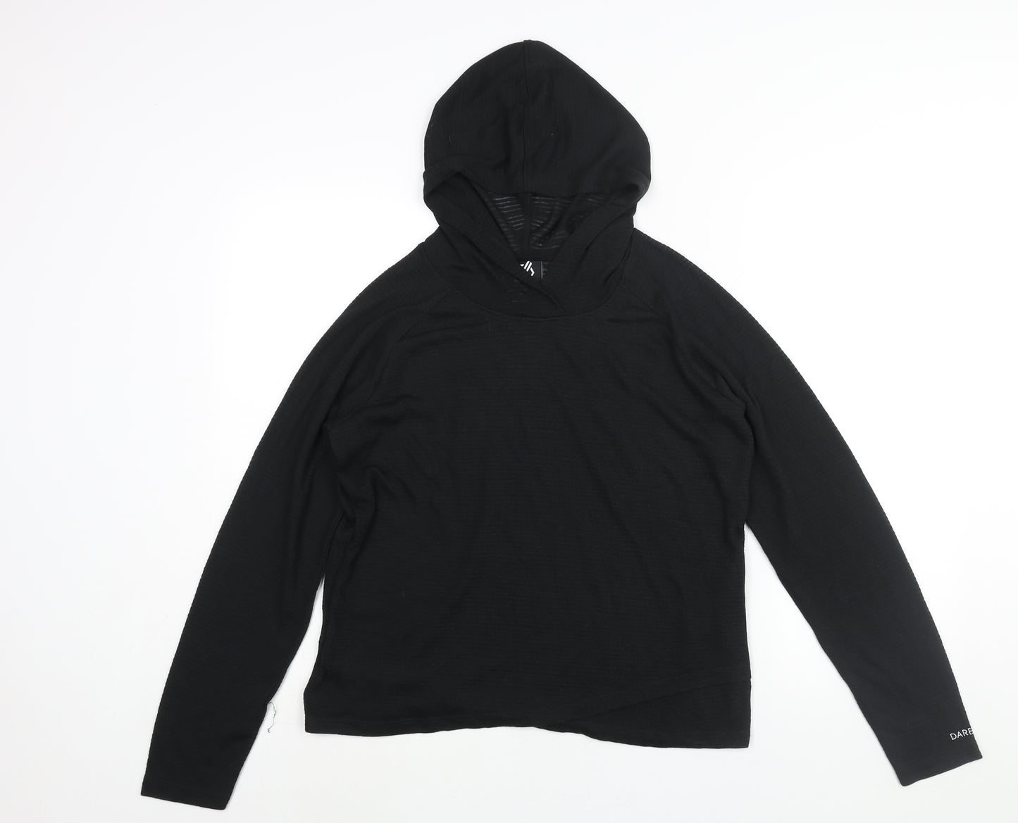 Dare 2B Womens Black Polyester Pullover Hoodie Size 14 Pullover - Logo