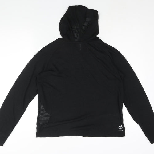 Dare 2B Womens Black Polyester Pullover Hoodie Size 14 Pullover - Logo