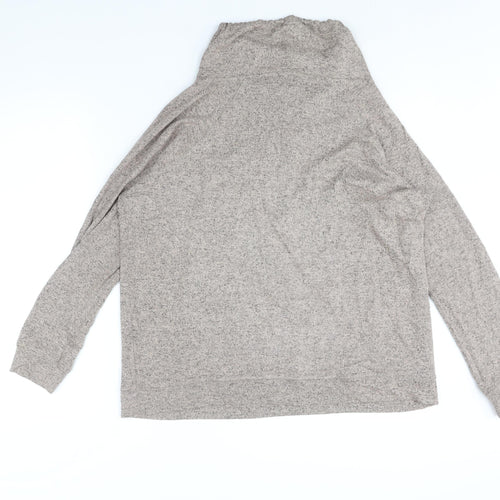 Select Womens Beige High Neck Polyester Pullover Jumper Size 18 - Drawstring Pocket