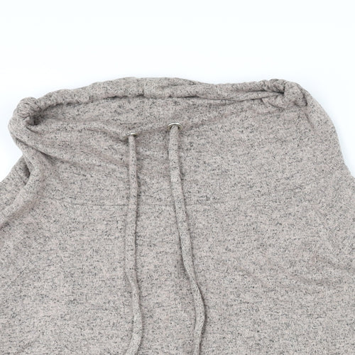 Select Womens Beige High Neck Polyester Pullover Jumper Size 18 - Drawstring Pocket