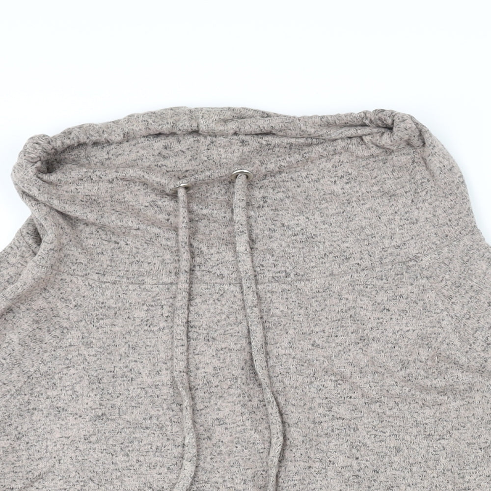 Select Womens Beige High Neck Polyester Pullover Jumper Size 18 - Drawstring Pocket