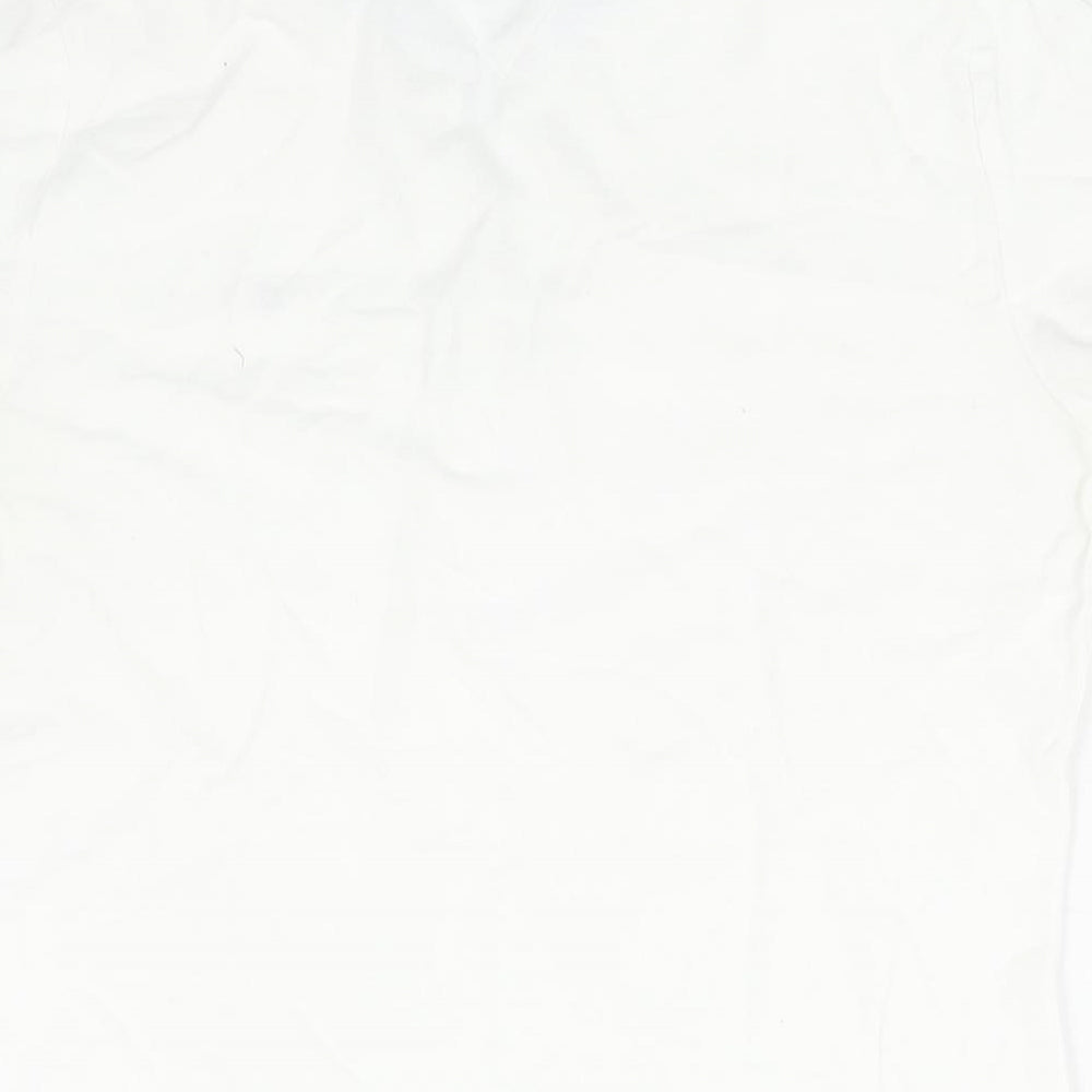 Tommy Hilfiger Womens White Cotton Basic Polo Size M Collared - Logo