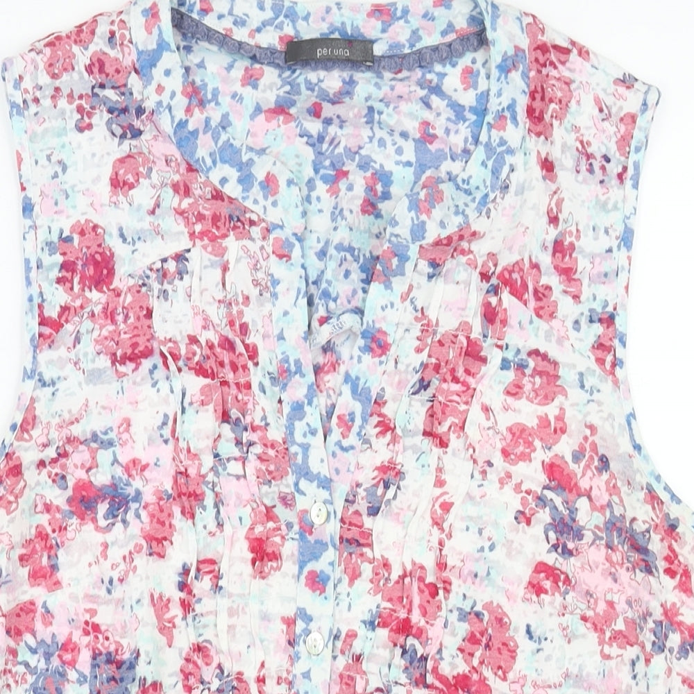Per Una Womens Multicoloured Floral Polyester Camisole Blouse Size 16 V-Neck