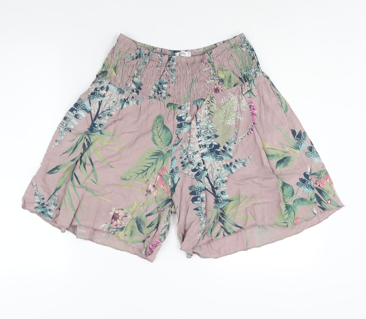 Diverse Womens Purple Floral Viscose Basic Shorts Size 24 in L6 in Regular Pull On