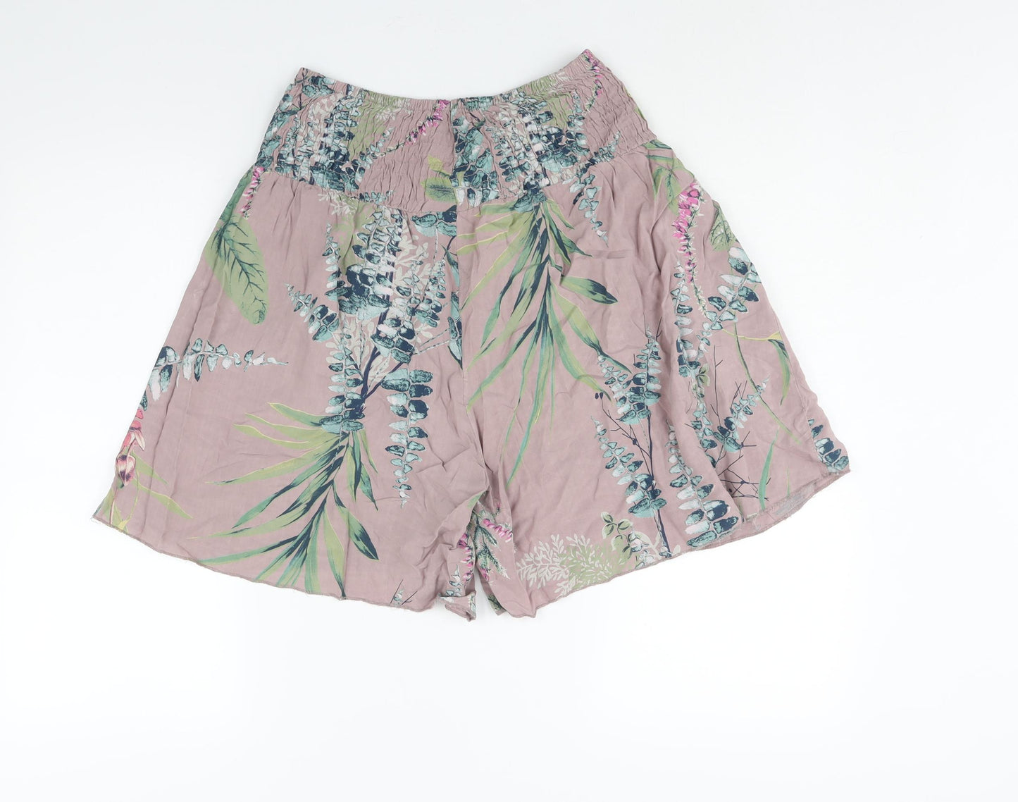 Diverse Womens Purple Floral Viscose Basic Shorts Size 24 in L6 in Regular Pull On