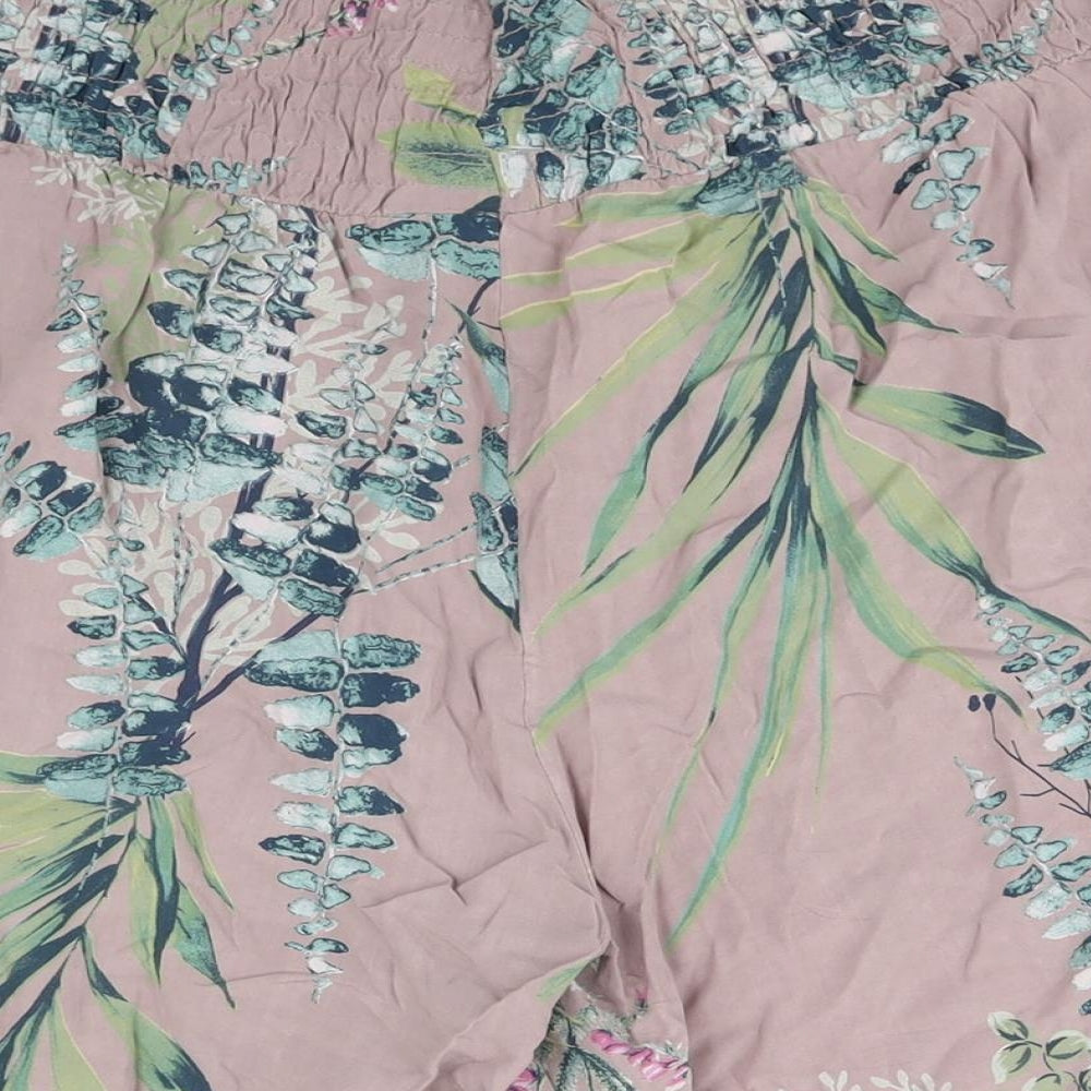 Diverse Womens Purple Floral Viscose Basic Shorts Size 24 in L6 in Regular Pull On