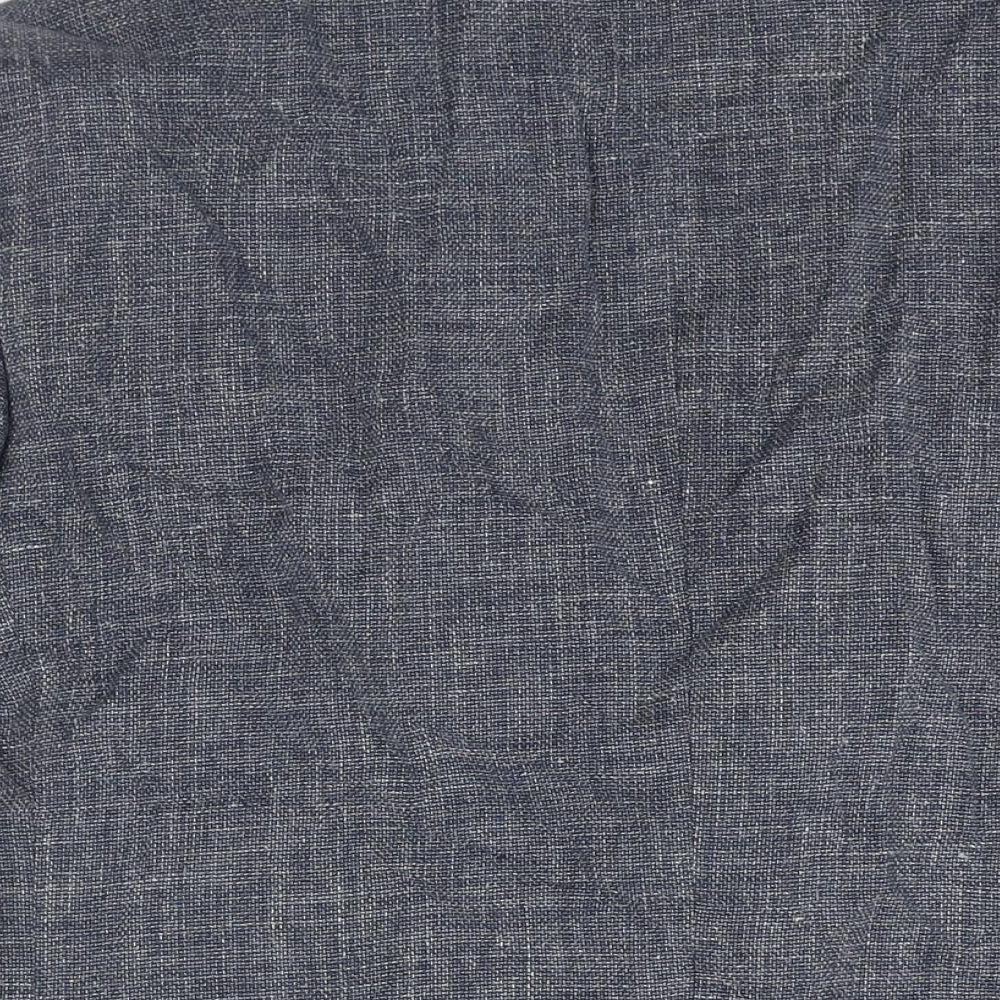 Marks and Spencer Mens Blue Linen Jacket Suit Jacket Size 48 Regular