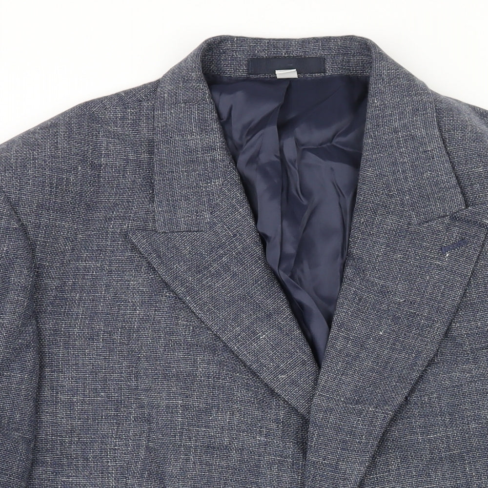 Marks and Spencer Mens Beige Linen Jacket Suit Jacket Size 44 Regular