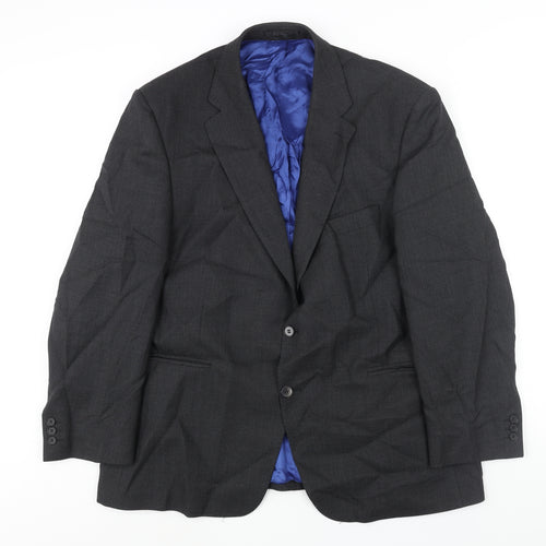 The Label Mens Black Wool Jacket Suit Jacket Size 46 Regular