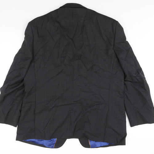 The Label Mens Black Wool Jacket Suit Jacket Size 46 Regular