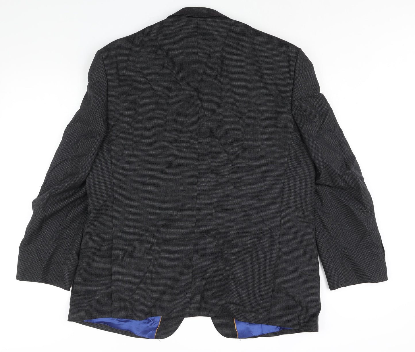 The Label Mens Black Wool Jacket Suit Jacket Size 46 Regular