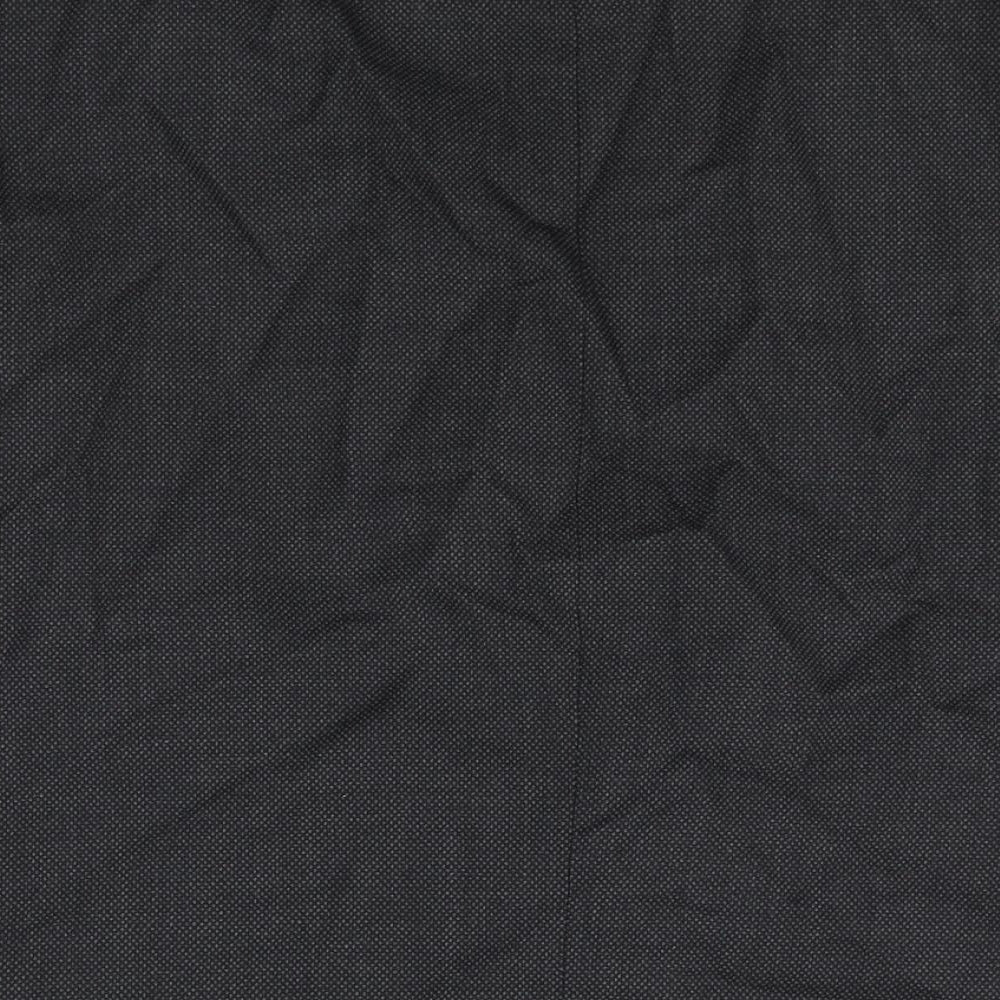 The Label Mens Black Wool Jacket Suit Jacket Size 46 Regular