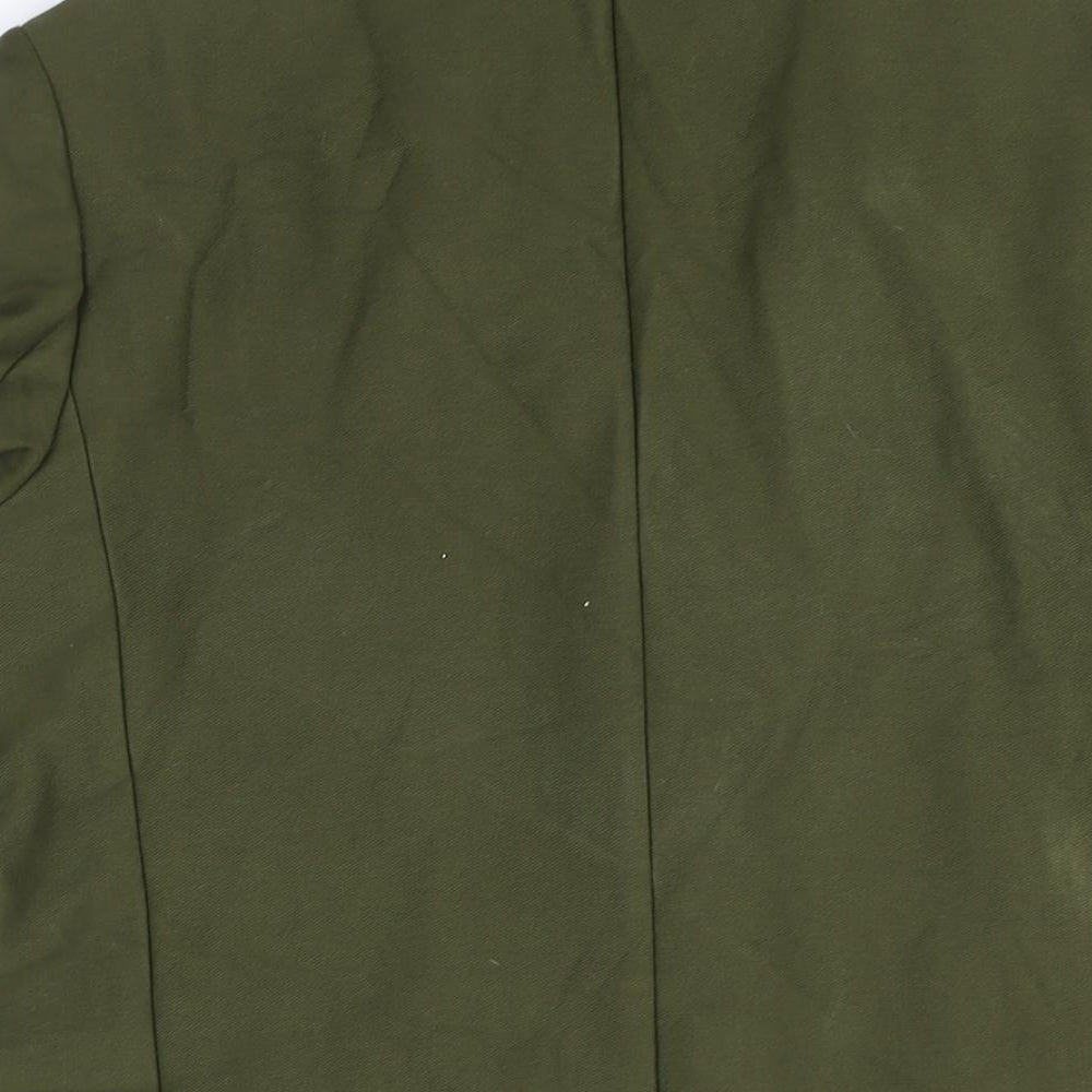 Marks and Womens Green Jacket Blazer Size 12 Button