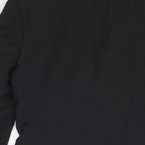 Topman Mens Black Polyester Jacket Suit Jacket Size 34 Regular
