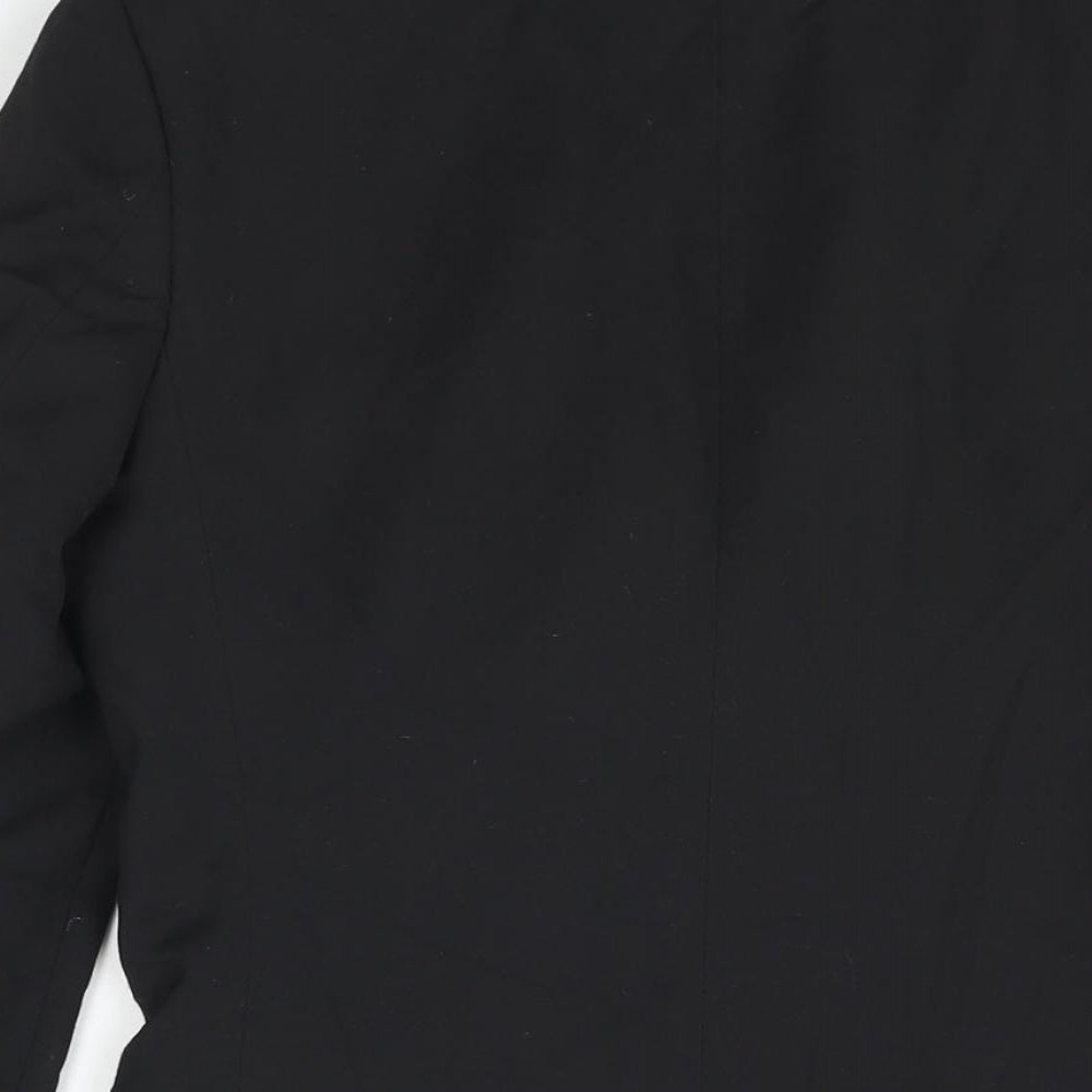 Topman Mens Black Polyester Jacket Suit Jacket Size 34 Regular