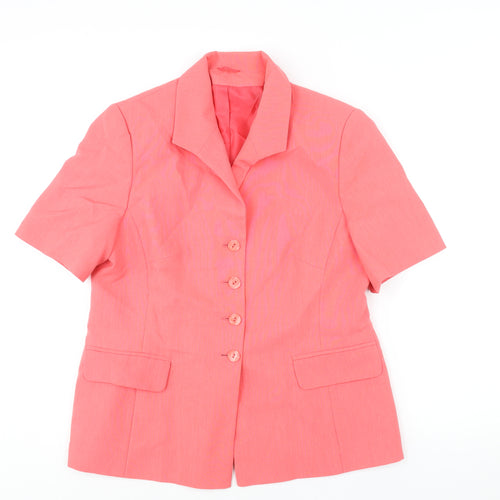 Berkertex Womens Pink Jacket Size 16 Button