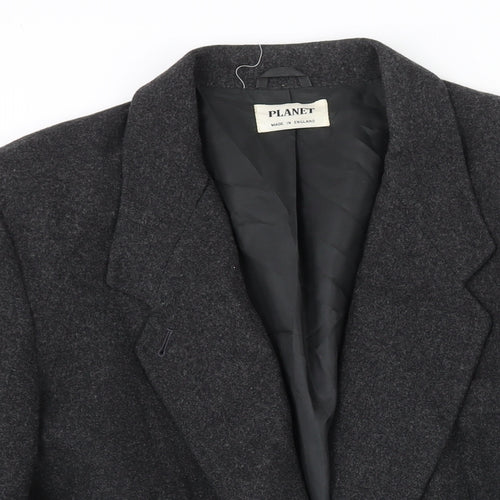 Planet Womens Grey Jacket Blazer Size 16 Button