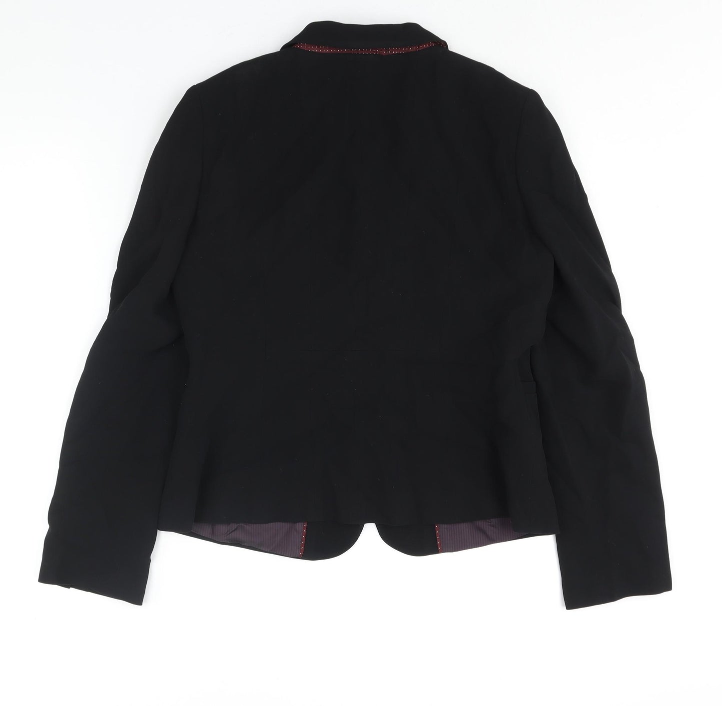 Jigsaw Womens Black Wool Jacket Suit Jacket Size 14