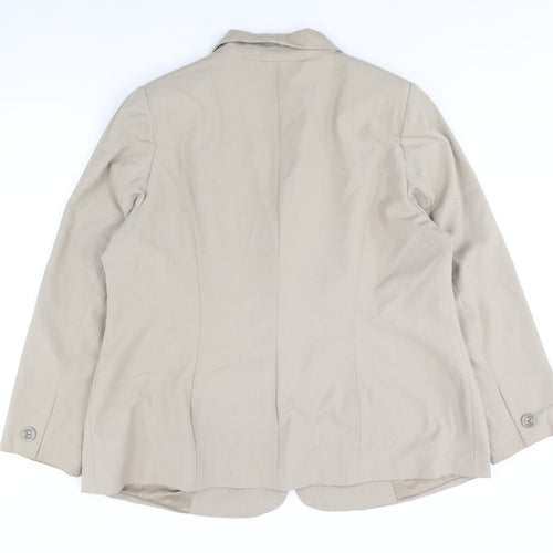 Joanna Hope Womens Beige Jacket Blazer Size 20 Button
