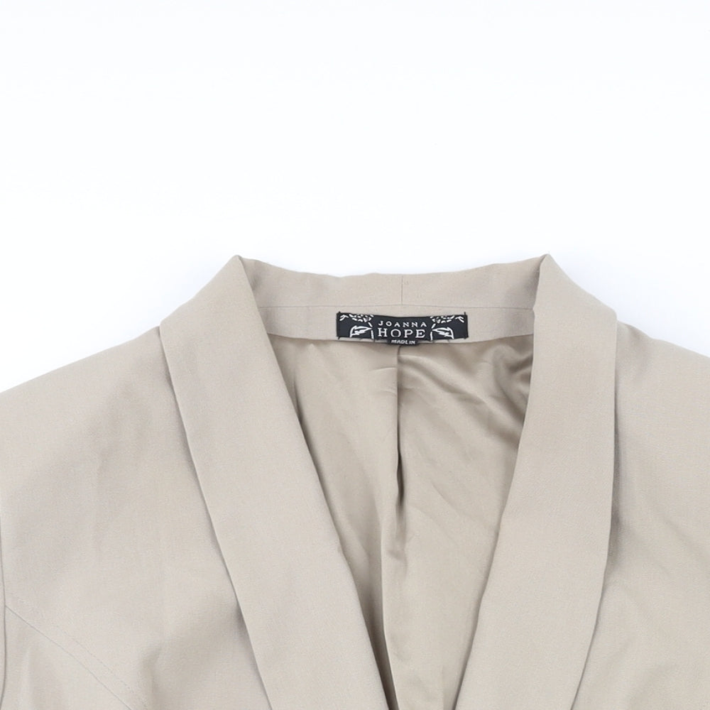 Joanna Hope Womens Beige Jacket Blazer Size 20 Button