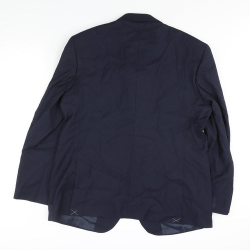 Marks and Spencer Mens Blue Polyester Jacket Suit Jacket Size 46 Regular