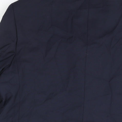 Marks and Spencer Mens Blue Polyester Jacket Suit Jacket Size 46 Regular