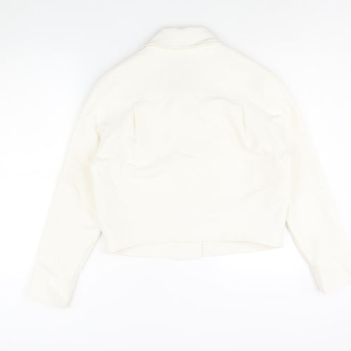 Marks and Spencer Womens Ivory Jacket Size 10 Snap
