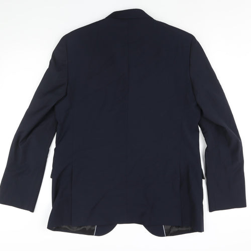 Marks and Spencer Mens Blue Wool Jacket Suit Jacket Size 44 Regular