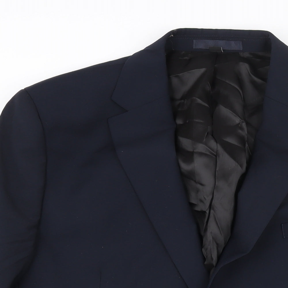 Marks and Spencer Mens Blue Wool Jacket Suit Jacket Size 44 Regular