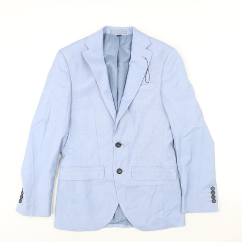 Marks and Spencer Mens Blue Polyester Jacket Suit Jacket Size 34 Regular