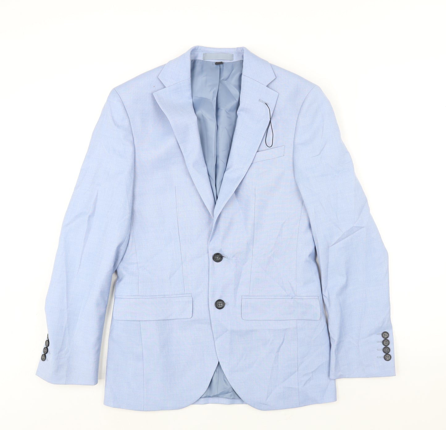 Marks and Spencer Mens Blue Polyester Jacket Suit Jacket Size 34 Regular